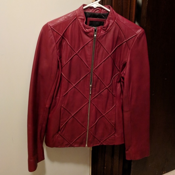 MOSSIMO Red Leather Jacket/Coat - Picture 1 of 5